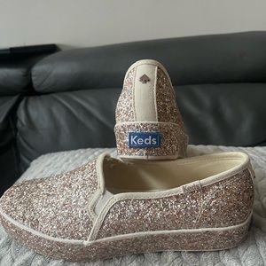 Keds x Kate Spade Women's Triple Decker Kate Spade Glitter/Cream Sneakers - NEW